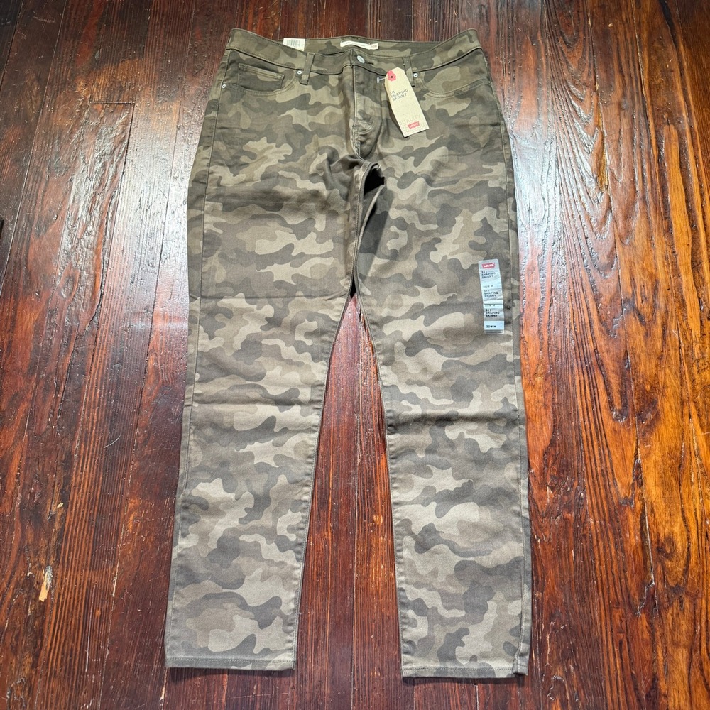 Levis 311 Shaping Skinny Jeans Womens 20W M Green Camo Mid Rise Stretch NWT